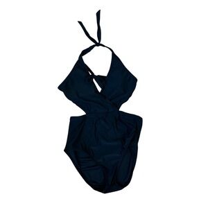 Elegant Black Women's One-Piece Swimsuit